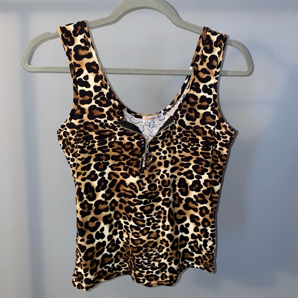 Cute cheetah tank top